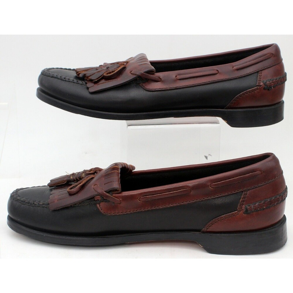Johnston & Murphy Aristocraft Kiltie Tassel Loafers Men 9 M Black Brown Mexico